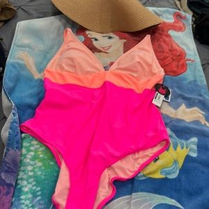 Nobo Swim | Nwt Hot Pink One Piece Bathing Suit. Women’s Color: Hot PinkSize: XL